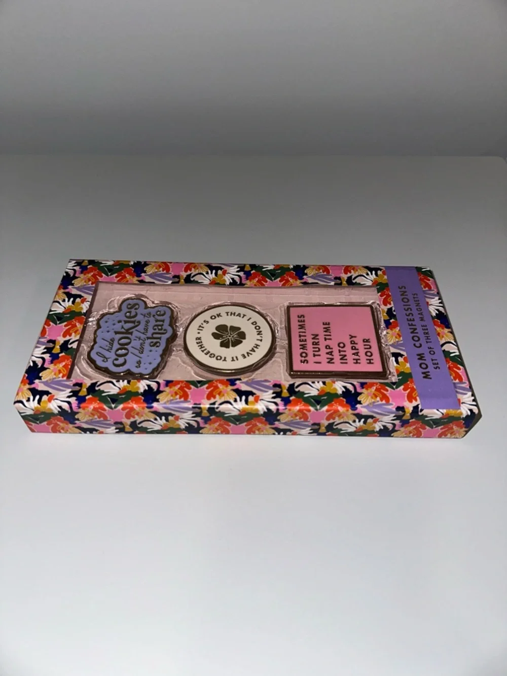 PAPER SOURCE Set of 3 enamel magnets in a 